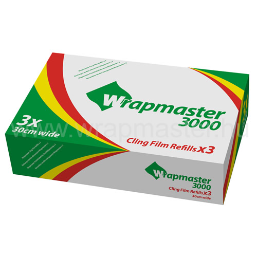 Wrapmaster 3000 PVC fólia 30cm x 300m (3 tekercs/karton)(31C45) Wrapmaster 3000 PVC fólia 30cm x 300m (3 tekercs/karton)(31C45)